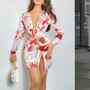 Fashion Nova Multicolor Midi Dress
